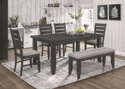 Conjunto de mesa de comedor rectangular Dalila Cappuccino