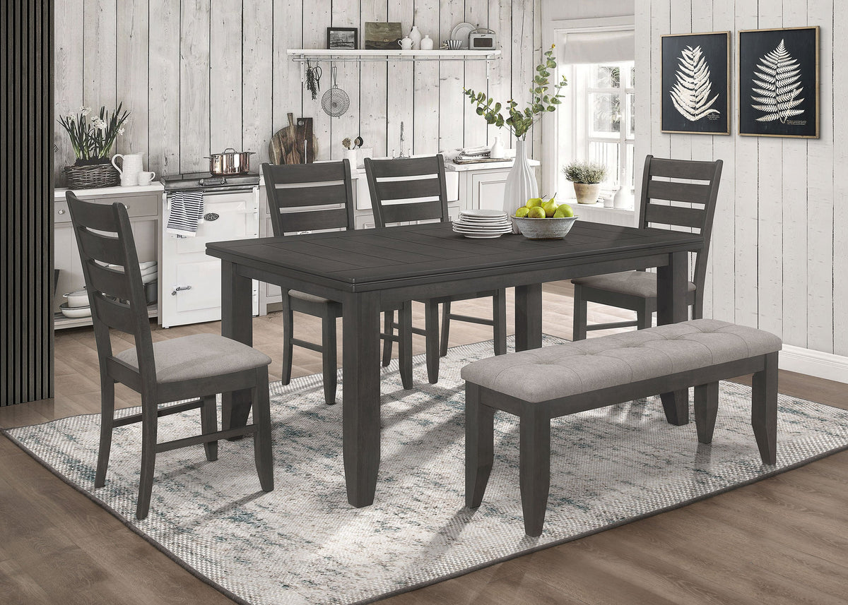 Conjunto de mesa de comedor rectangular Dalila Cappuccino