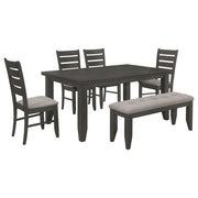 Conjunto de mesa de comedor rectangular Dalila Cappuccino