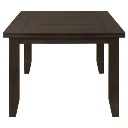Mesa de comedor rectangular de madera Dalila de 66 pulgadas color capuchino