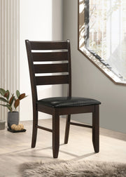 Silla de comedor de madera Dalila color capuchino (juego de 2)