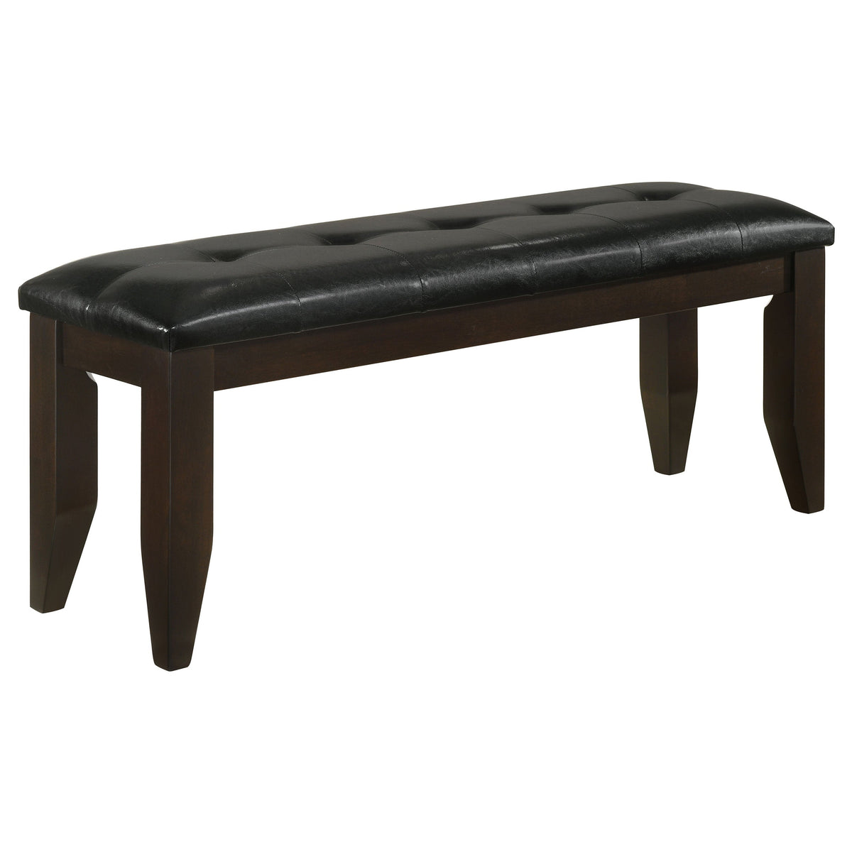 Banco de comedor Dalila de madera tapizado en tela gris oscuro