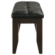 Dalila Fabric Upholstered Wood Dining Bench Dark Grey
