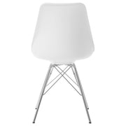 Silla de comedor Juniper de polipropileno negra (juego de 2)