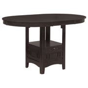Mesa de comedor extensible ovalada Lavon de 60 pulgadas en color castaño