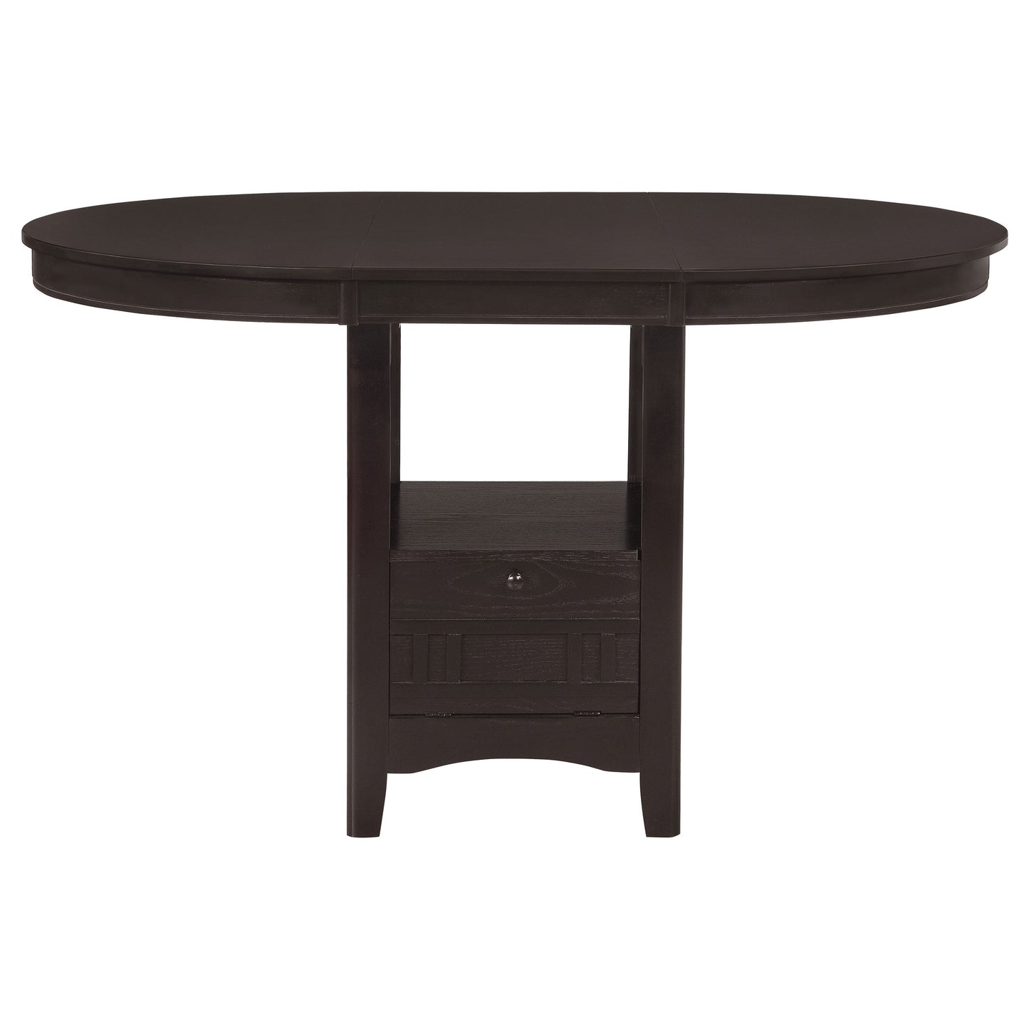 Mesa de comedor extensible ovalada Lavon de 60 pulgadas en color castaño