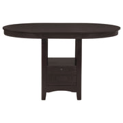 Mesa de comedor extensible ovalada Lavon de 60 pulgadas en color castaño
