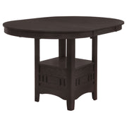 Mesa de comedor extensible ovalada Lavon de 60 pulgadas en color castaño