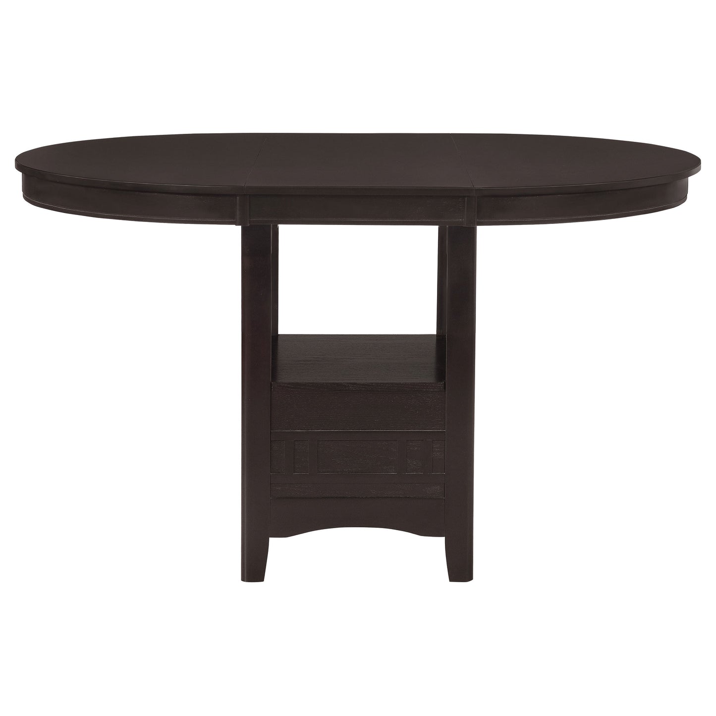 Mesa de comedor extensible ovalada Lavon de 60 pulgadas en color castaño
