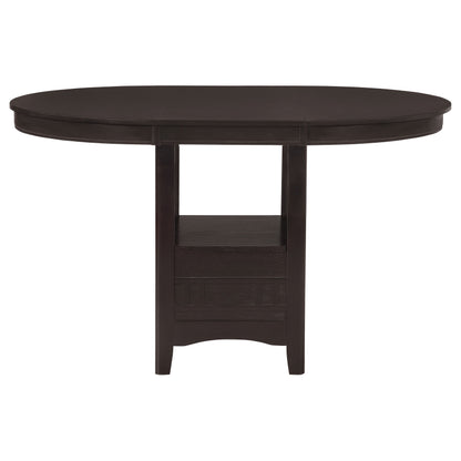 Mesa de comedor extensible ovalada Lavon de 60 pulgadas en color castaño