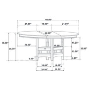 Mesa de comedor extensible ovalada Lavon de 60 pulgadas en color castaño