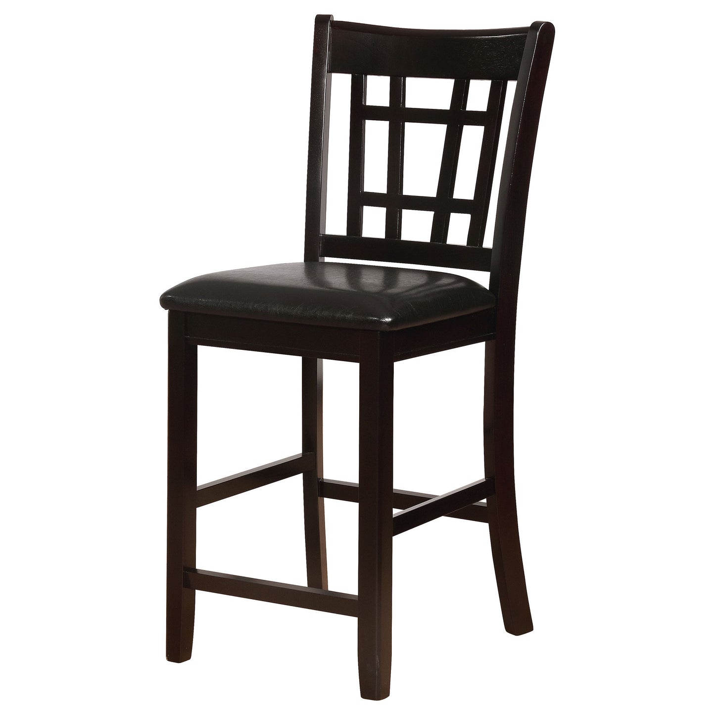 Lavon Wood Counter Chair Tan / Black and Espresso (Set of 2)