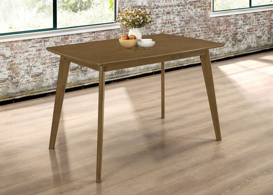 Mesa de comedor rectangular de madera Kersey de 47 pulgadas en color castaño