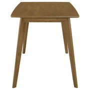 Mesa de comedor rectangular de madera Kersey de 47 pulgadas en color castaño