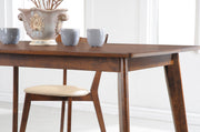 Mesa de comedor rectangular de madera Kersey de 47 pulgadas en color castaño