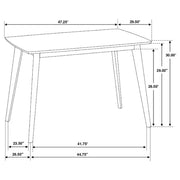 Mesa de comedor rectangular de madera Kersey de 47 pulgadas en color castaño