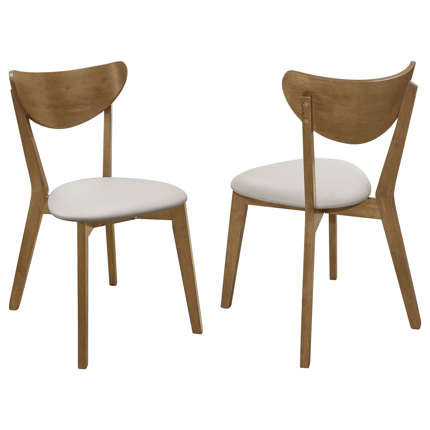 Silla de comedor auxiliar de madera Kersey color castaño (juego de 2)