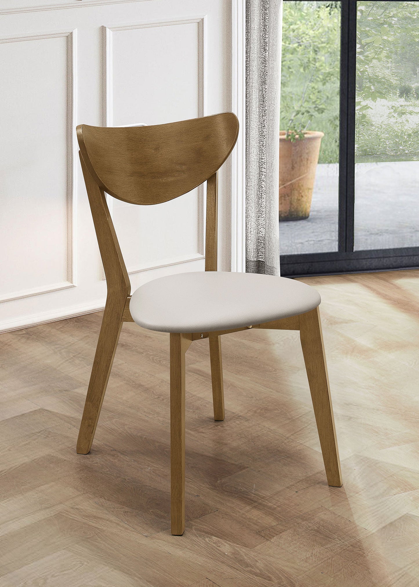 Silla de comedor auxiliar de madera Kersey color castaño (juego de 2)