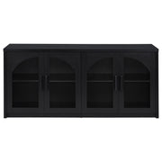 Riva 4-door Dining Sideboard Buffet Storage Credenza Black
