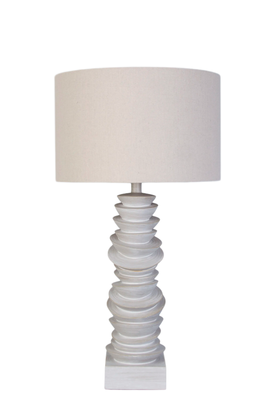 Sculpted Drift Resin Table Lamp (Case Pack 2)
