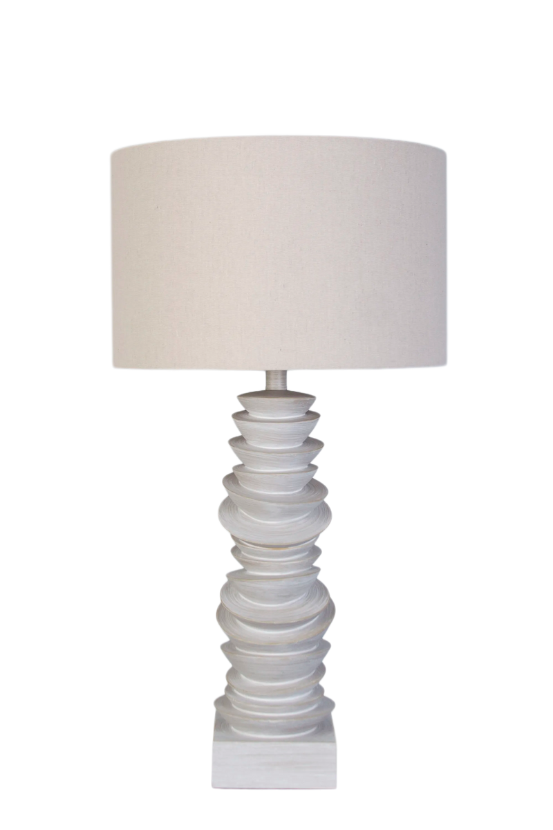 Sculpted Drift Resin Table Lamp (Case Pack 2)