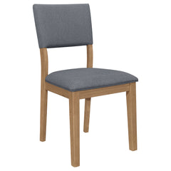 Silla de comedor tapizada en tela Sharon, color marrón (juego de 2)