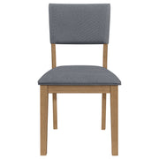 Silla de comedor tapizada en tela Sharon, color marrón (juego de 2)