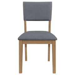 Silla de comedor tapizada en tela Sharon, color marrón (juego de 2)