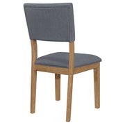 Silla de comedor tapizada en tela Sharon, color marrón (juego de 2)