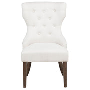 Baney Fabric Upholstered Dining Side Chair Cream and Dark Oak