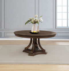 Ridgewell Round Pedestal Dining Table Dark Oak