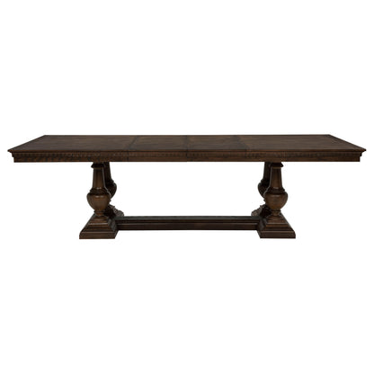 Ridgewell 9-piece Rectangular Trestle Dining Set Dark Oak