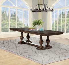 Ridgewell Rectangular Trestle Dining Table Dark Oak