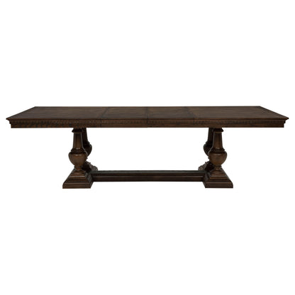 Ridgewell Rectangular Trestle Dining Table Dark Oak