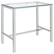 Tolbert Bar Set with Acrylic Chairs Clear and Chrome