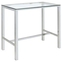 Tolbert Bar Set with Acrylic Chairs Clear and Chrome