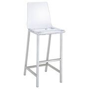 Tolbert Bar Set with Acrylic Chairs Clear and Chrome