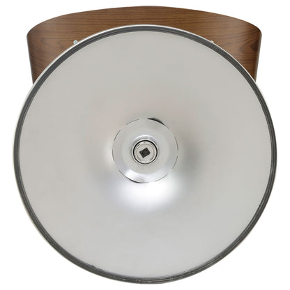 Taburete de bar ajustable Dana negro/crudo y cromado