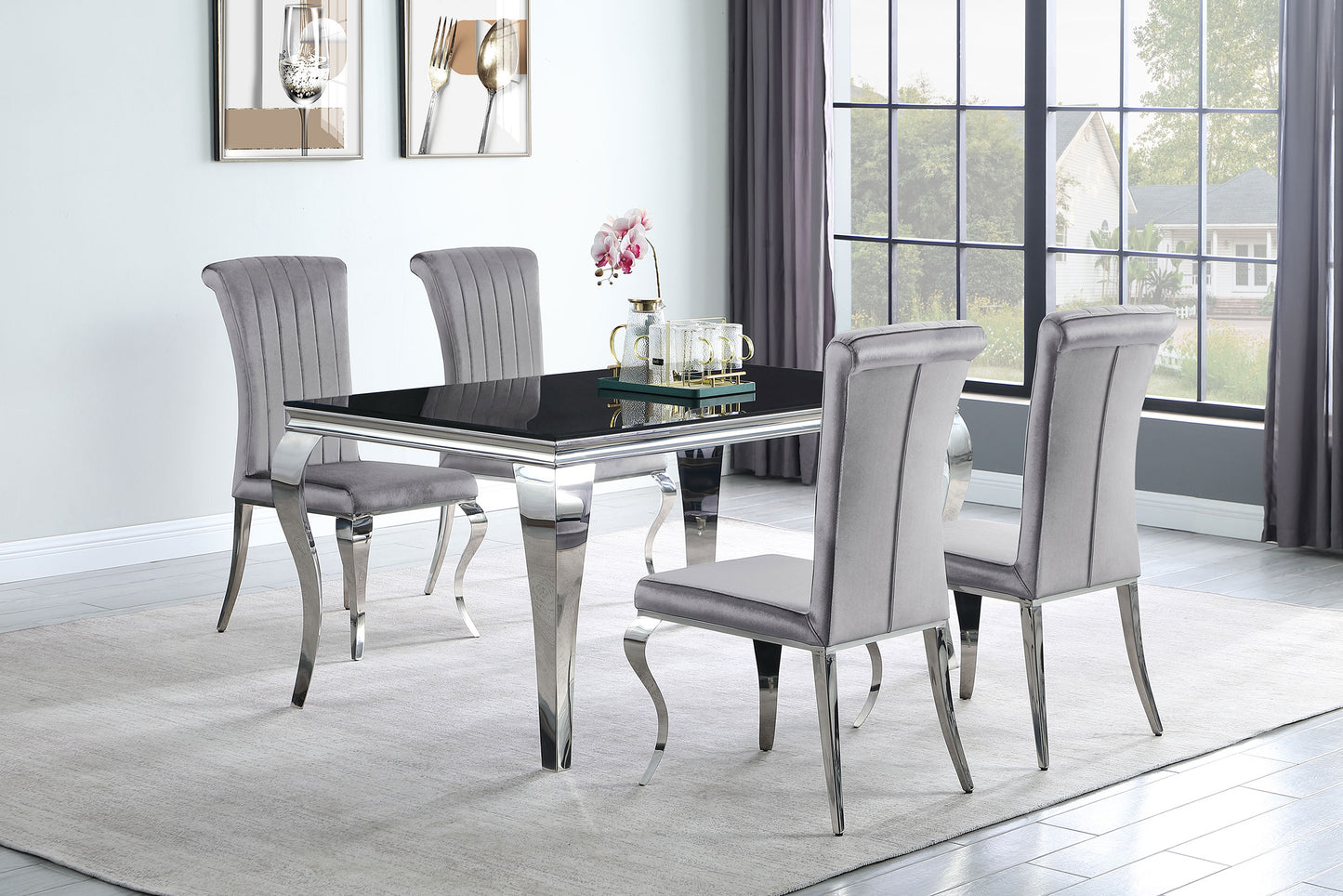 Betty Velvet Upholstered Dining Side Chair (Set of 4)