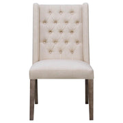 silla Bexley Fabric Upholstered Dining Side en Beige