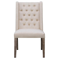 silla Bexley Fabric Upholstered Dining Side en Beige