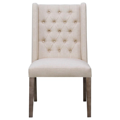silla Bexley Fabric Upholstered Dining Side en Beige
