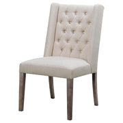 silla Bexley Fabric Upholstered Dining Side en Beige
