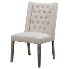 silla Bexley Fabric Upholstered Dining Side en Beige