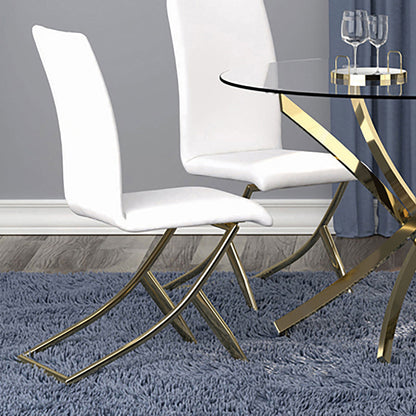 Silla de comedor tapizada Carmelia negra (juego de 4)