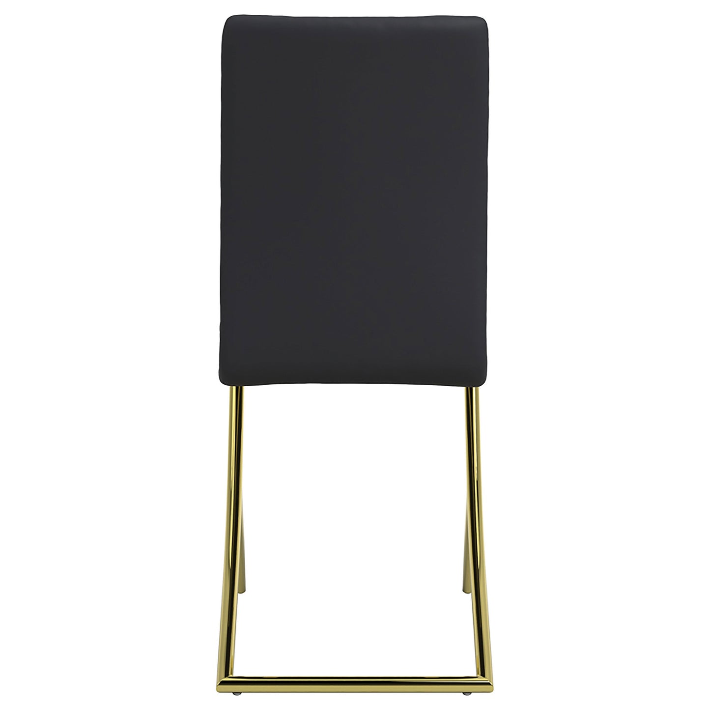 Silla de comedor tapizada Carmelia negra (juego de 4)