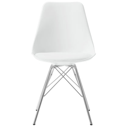 Juego de mesa de comedor redonda Lowry blanca