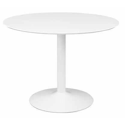 Mesa de comedor redonda Lowry de 40 pulgadas con tablero de madera blanco