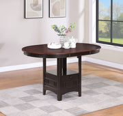 Mesa de comedor extensible ovalada Lavon de 60 pulgadas en color castaño