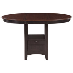 Mesa de comedor extensible ovalada Lavon de 60 pulgadas en color castaño